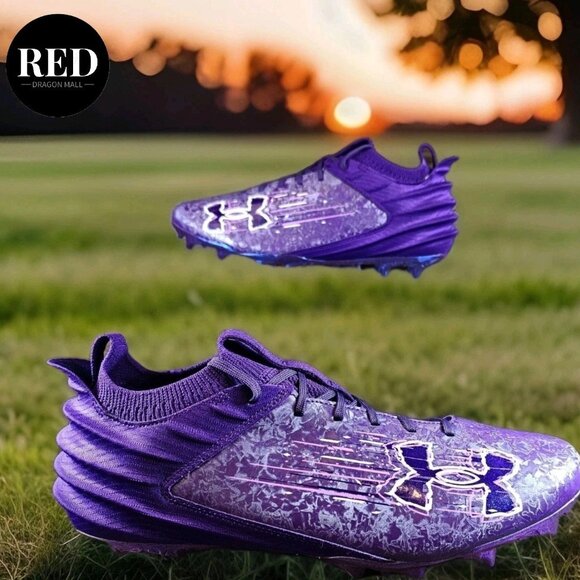 Under Armour Blur 2 MC Suede Purple Football Cleats 3027978-500 - Men's Size 13 - Picture 1 of 14